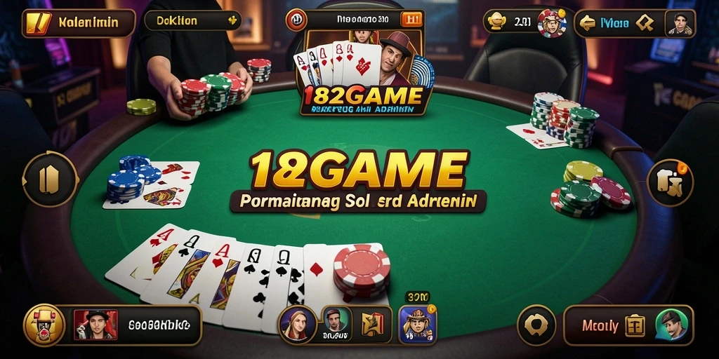 Gameplay seru dalam aplikasi Poker 182GAME.