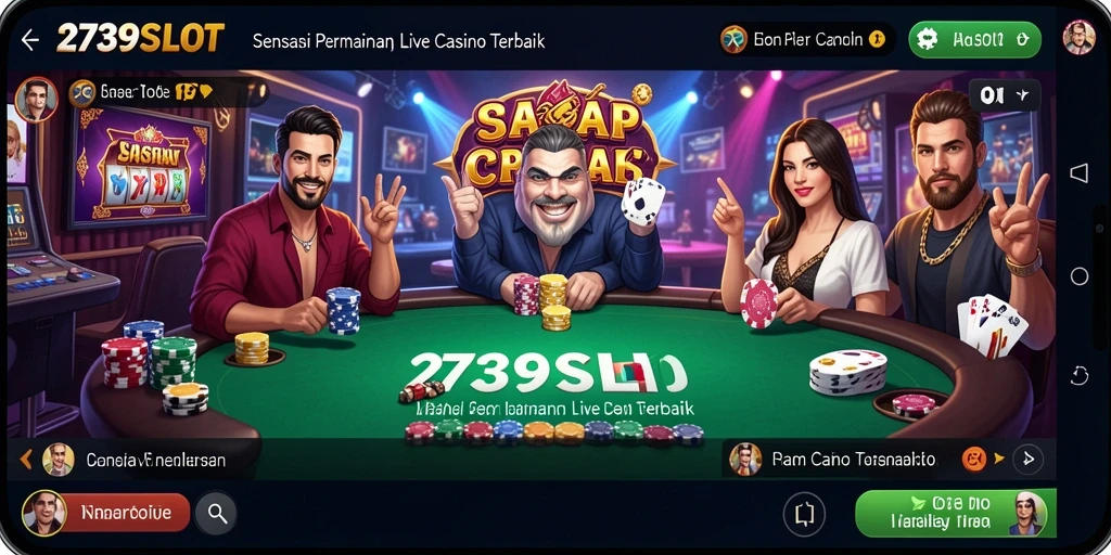 Gameplay seru 2739SLOT dengan dealer langsung dan interaksi sosial.