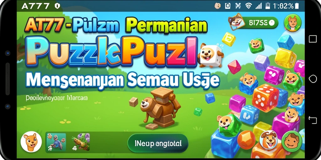 Tangkapan layar menampilkan gameplay seru dari AT777 dengan puzzle menantang.