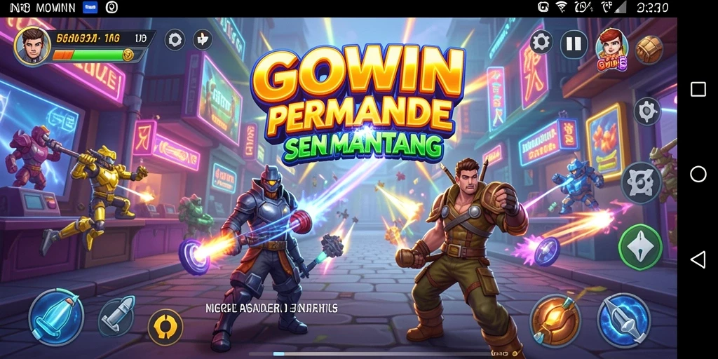 Tangkapan layar GOWIN menampilkan gameplay Arcade yang seru dan mengasyikkan.