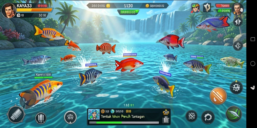 Gameplay KAYA33 menampilkan aksi Tembak Ikan yang menarik dan penuh warna.