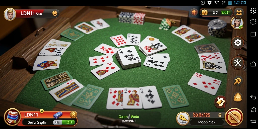 Screenshot gameplay Gaple yang seru dan interaktif.