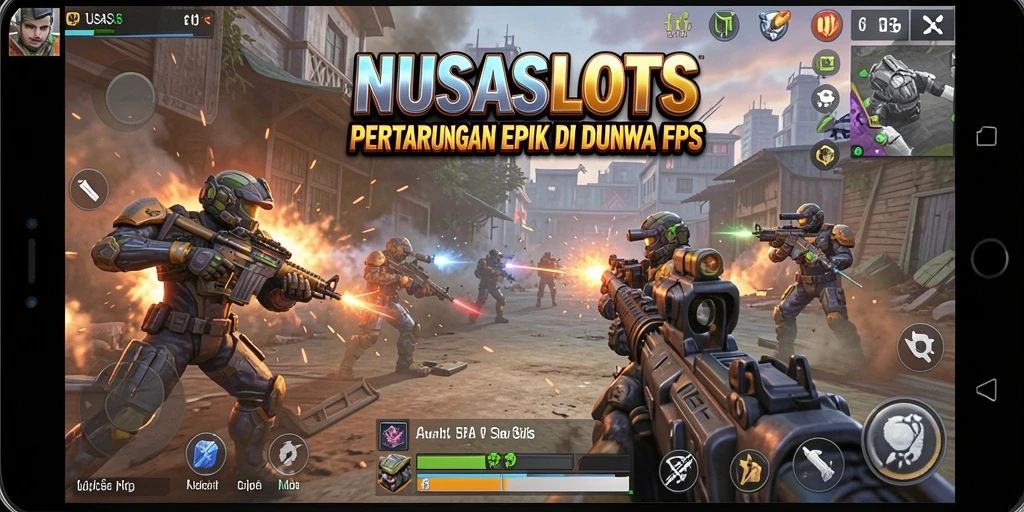 Tangkapan layar menunjukkan aksi intens gameplay NUSASLOTS.